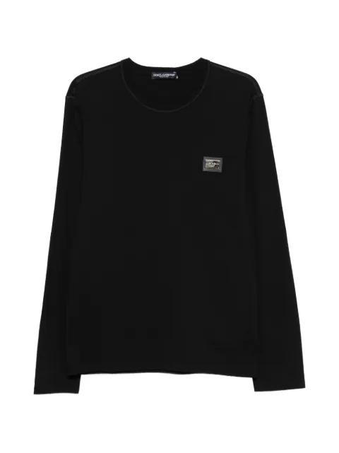 long-sleeve logo-plaque T-shirt by DOLCE&GABBANA