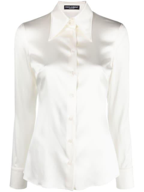 long-sleeve silk shirt by DOLCE&GABBANA