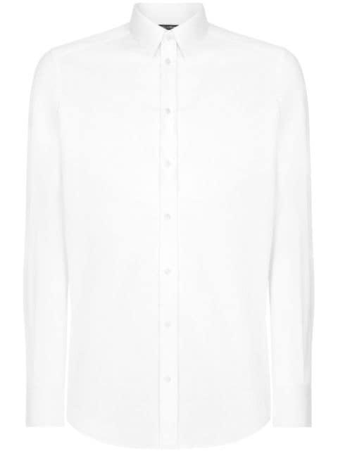 long-sleeve stretch-cotton shirt by DOLCE&GABBANA
