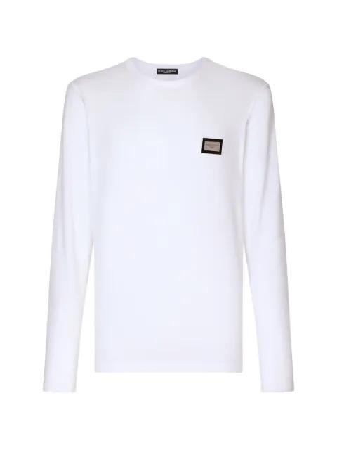long-sleeved T-shirt with logo tag by DOLCE&GABBANA
