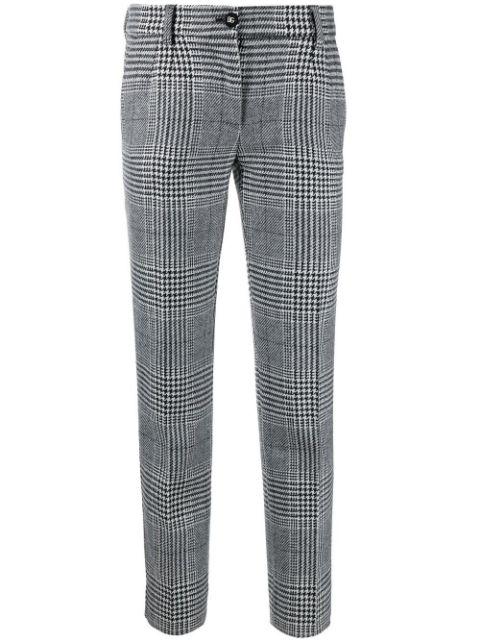 low-rise glen plaid trousers by DOLCE&GABBANA