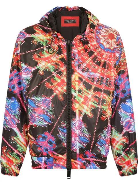 luminaire-print lightweight jacket by DOLCE&GABBANA