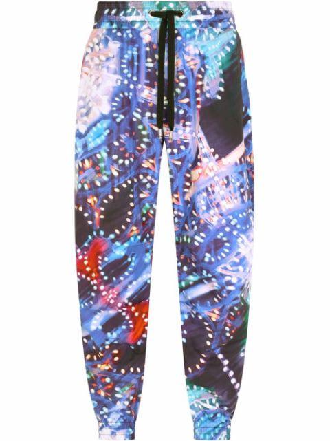 luminaire-print track trousers by DOLCE&GABBANA