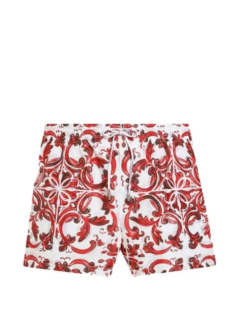 majolica-print short swim boxer shorts by DOLCE&GABBANA