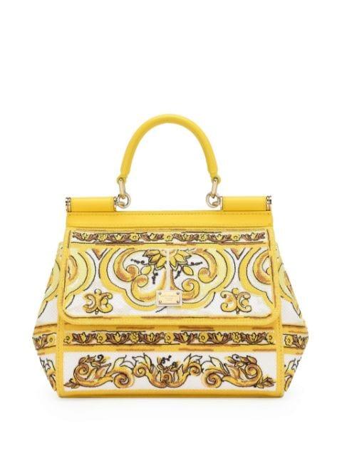 medium Sicily leather tote bag by DOLCE&GABBANA