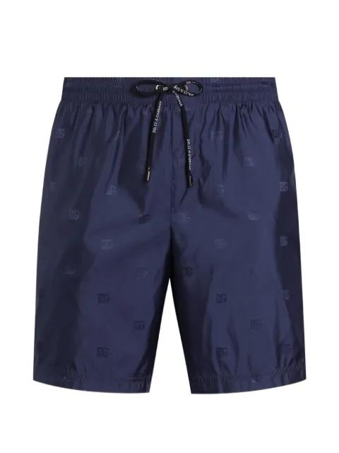 medium swim boxer shorts in logo jacquard by DOLCE&GABBANA