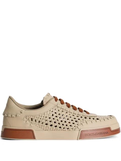 mesh-panelling leather sneakers by DOLCE&GABBANA