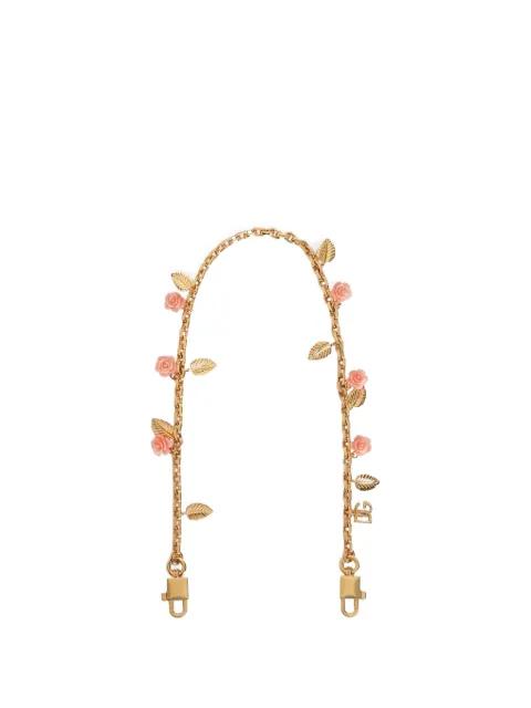 metal shoulder strap with roses by DOLCE&GABBANA