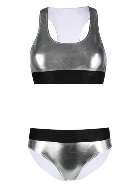 metallic-effect bikini by DOLCE&GABBANA