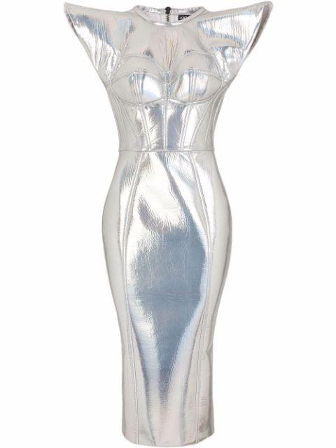 metallic-effect bustier dress by DOLCE&GABBANA