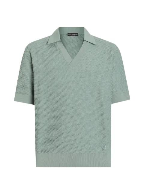 micro-dot stitch polo shirt by DOLCE&GABBANA