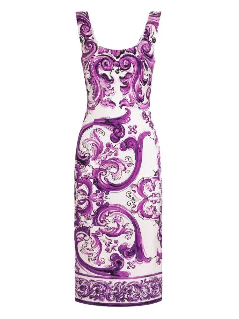 midi Maiolica-print dress by DOLCE&GABBANA