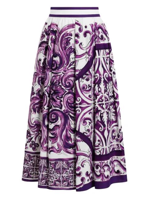 midi Majolica-print skirt by DOLCE&GABBANA