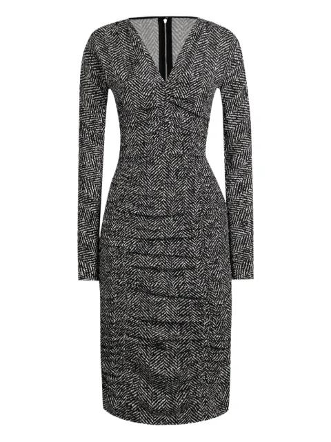 midi chevron-print dress by DOLCE&GABBANA