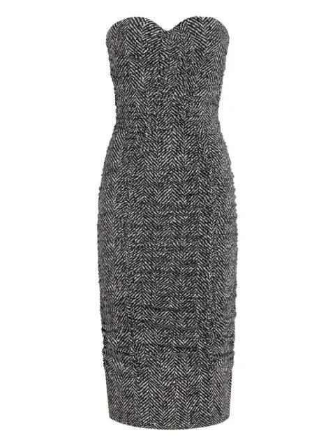 midi chevron strapless dress by DOLCE&GABBANA