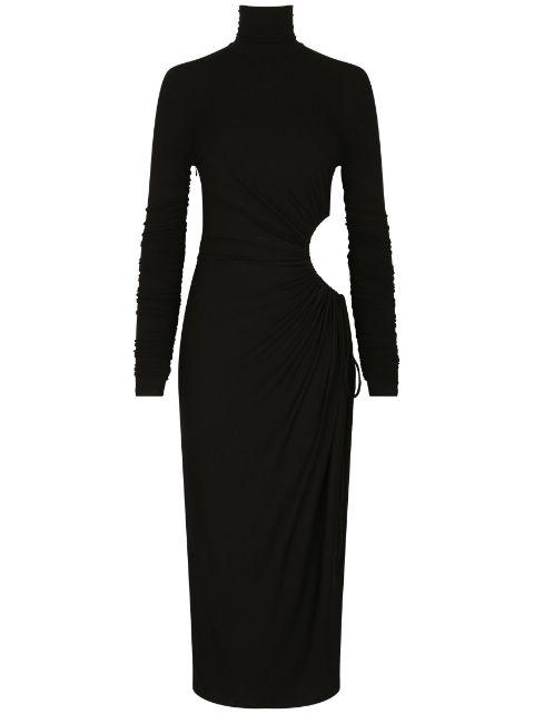 midi cut-out high-neck dress by DOLCE&GABBANA