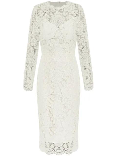 midi floral-lace dress by DOLCE&GABBANA