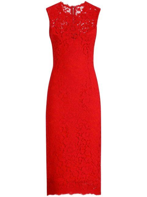 midi floral-lace dress by DOLCE&GABBANA