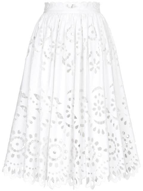 midi scallop cut-out skirt by DOLCE&GABBANA