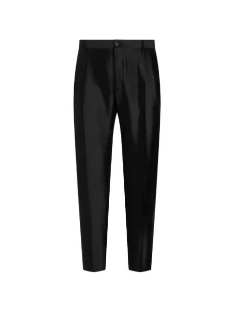 mikado shantung silk trousers by DOLCE&GABBANA