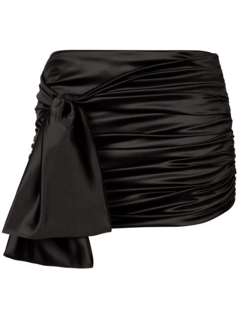 mini knot-detail satin skirt by DOLCE&GABBANA