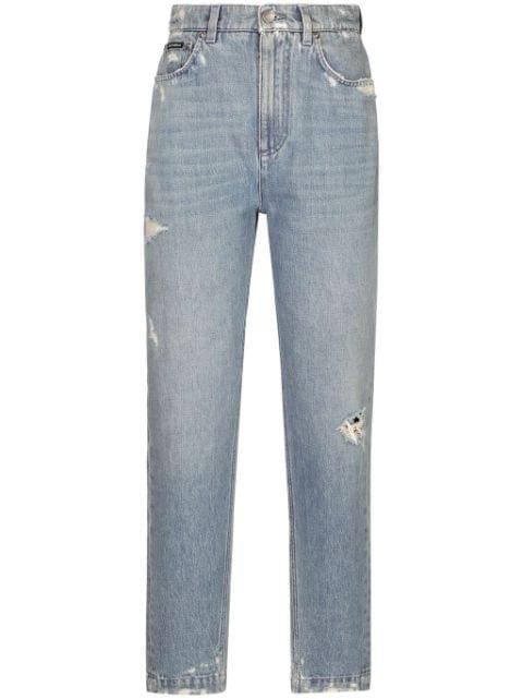 mini-ripped detail jeans by DOLCE&GABBANA