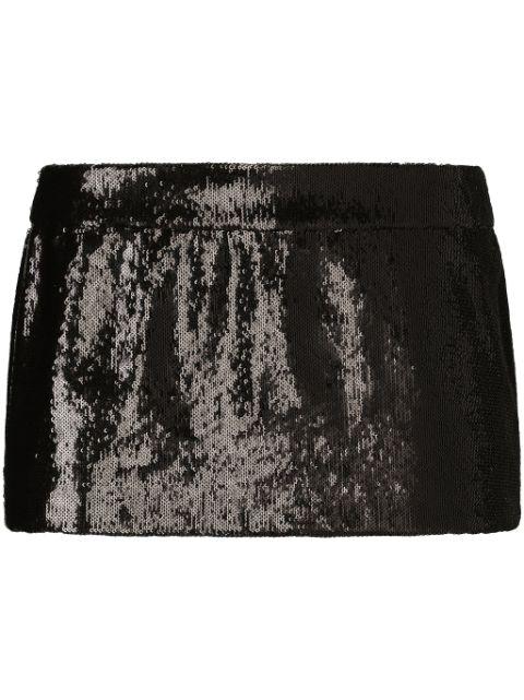 mini sequined low-rise skirt by DOLCE&GABBANA