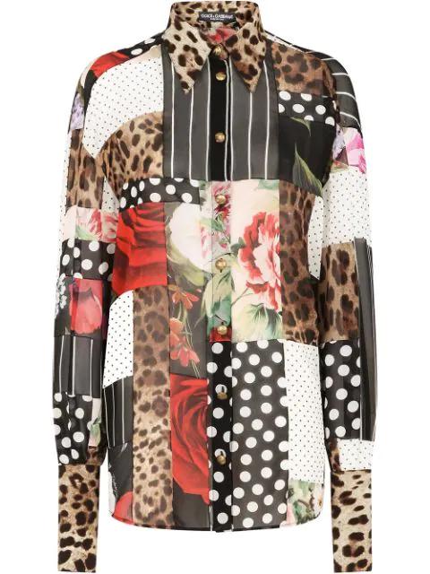 mix-print shirt by DOLCE&GABBANA