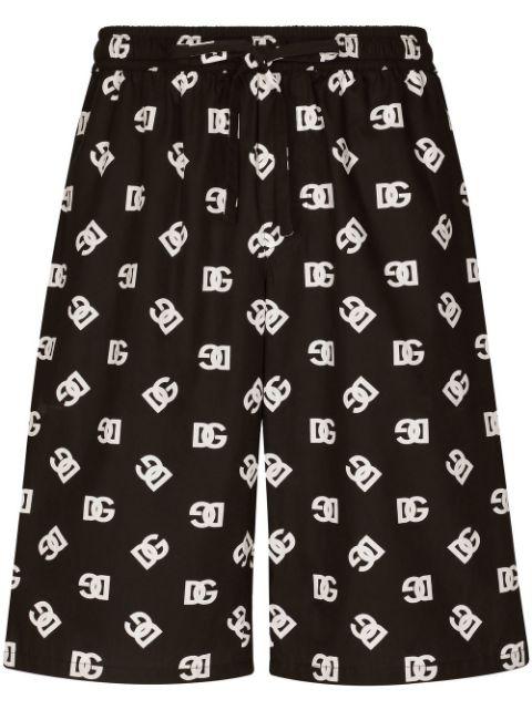 monogram cotton Bermuda shorts by DOLCE&GABBANA