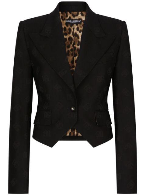 monogram-jacquard single-breasted blazer by DOLCE&GABBANA