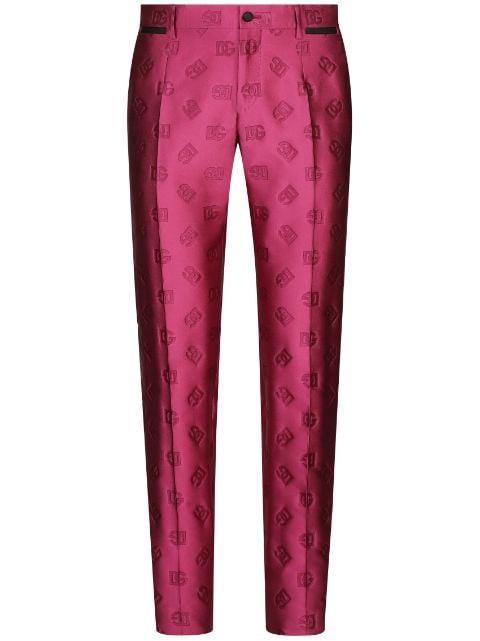 monogram-jacquard tailored trousers by DOLCE&GABBANA