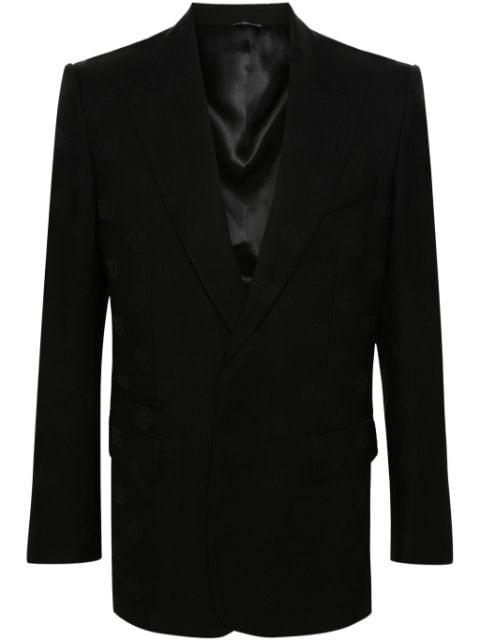 monogram-jacquard wool blazer by DOLCE&GABBANA