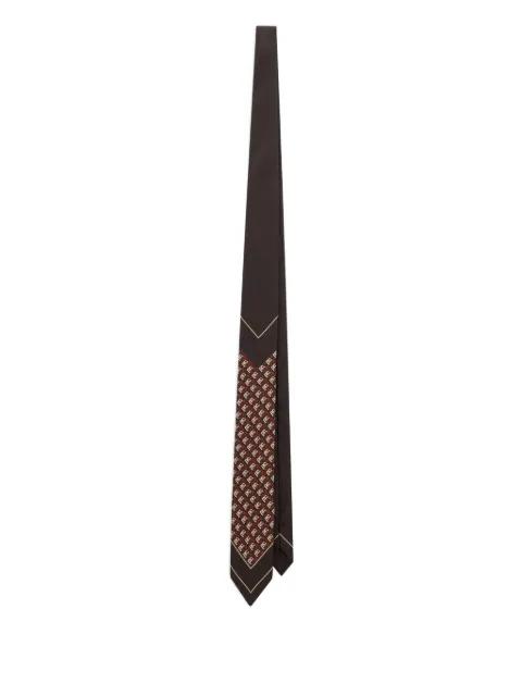 monogram-pattern silk tie by DOLCE&GABBANA