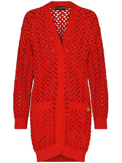 open-knit cotton cardigan by DOLCE&GABBANA