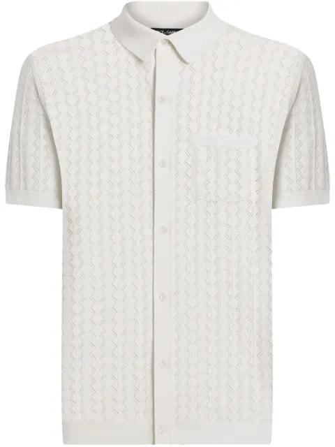 openwork cotton polo shirt by DOLCE&GABBANA