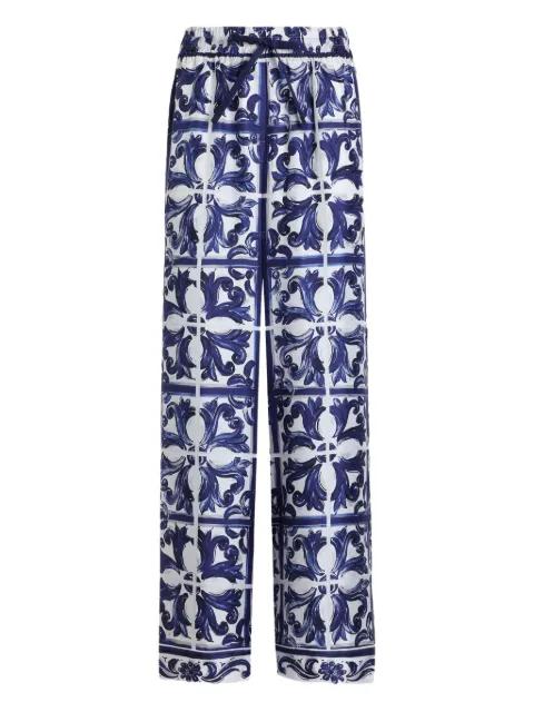 paisley-print elasticated-waist trousers by DOLCE&GABBANA