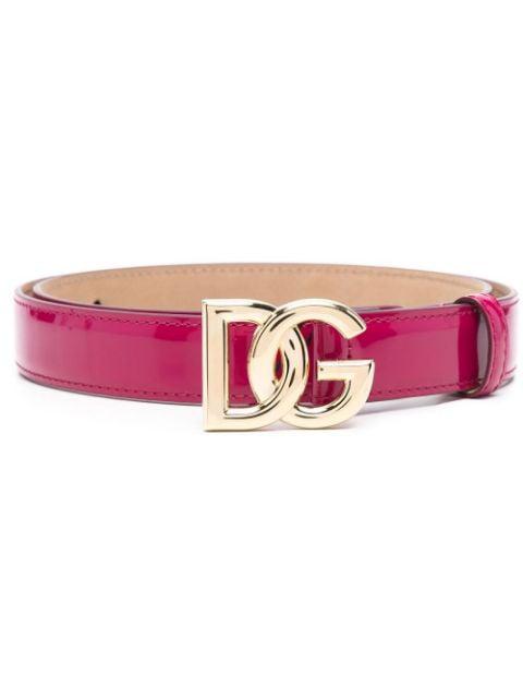 patent leather logo-buckle belt by DOLCE&GABBANA