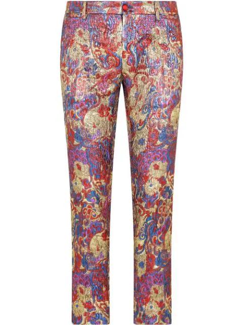 patterned jacquard tailored trousers by DOLCE&GABBANA