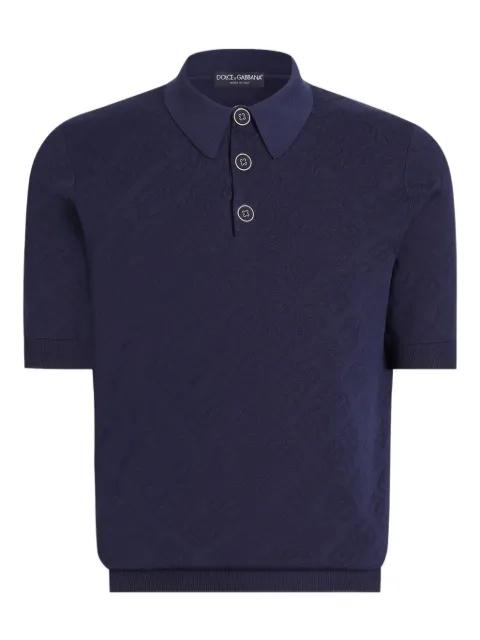 patterned short-sleeve polo shirt by DOLCE&GABBANA