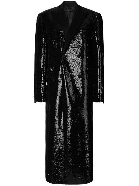 peak-lapel double-breasted coat by DOLCE&GABBANA