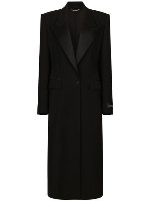 peak-lapel single-breasted coat by DOLCE&GABBANA