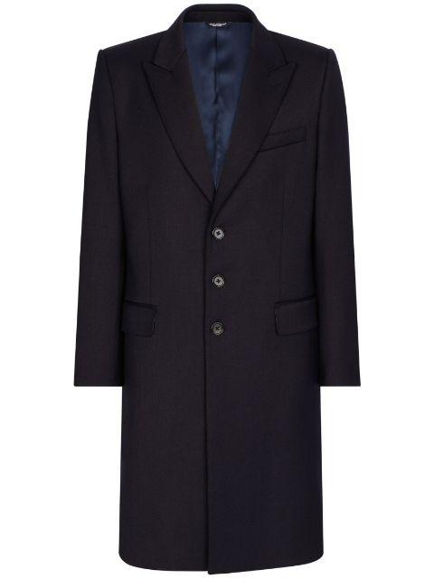 peak-lapels single-breasted coat by DOLCE&GABBANA