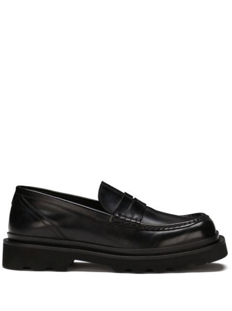 penny-slot leather loafers by DOLCE&GABBANA