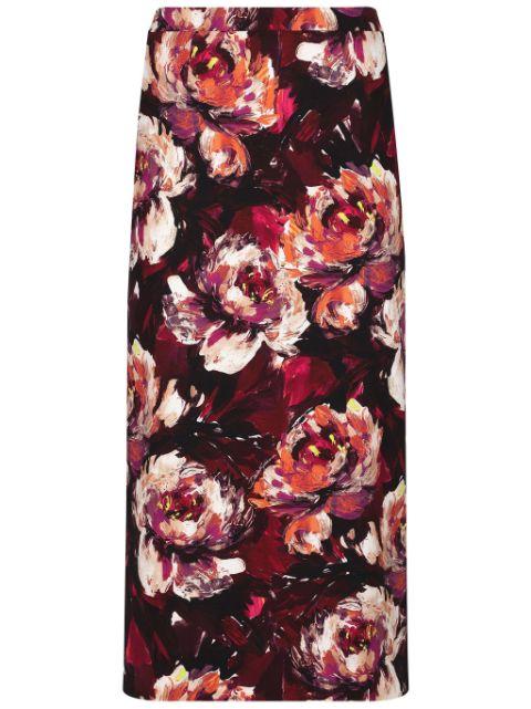 peony-print pencil skirt by DOLCE&GABBANA