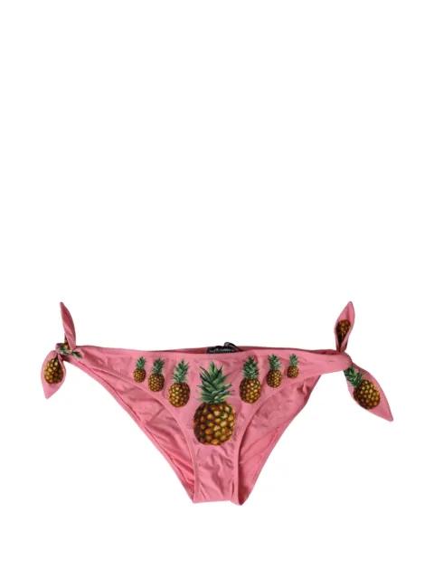 pineapple-print side-tie bikini bottoms by DOLCE&GABBANA