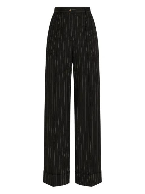 pinstripe bi-stretch wool trousers by DOLCE&GABBANA