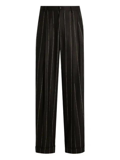 pinstripe pleated-front trousers by DOLCE&GABBANA