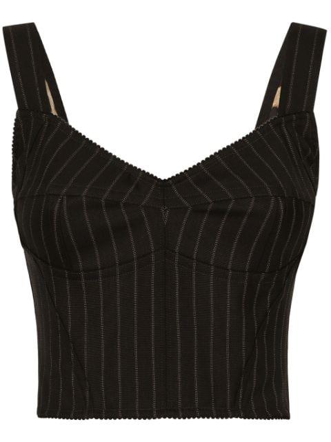 pinstriped bustier top by DOLCE&GABBANA