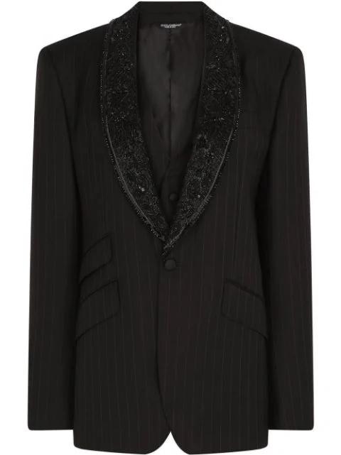 pinstriped single-breasted blazer by DOLCE&GABBANA
