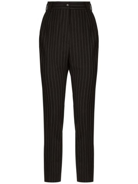pinstriped twill trousers by DOLCE&GABBANA